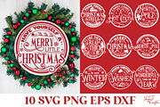 Round Christmas Ornaments Pack, an Object Graphic by Anastasia Feya (Thumbnail 1 of 9)