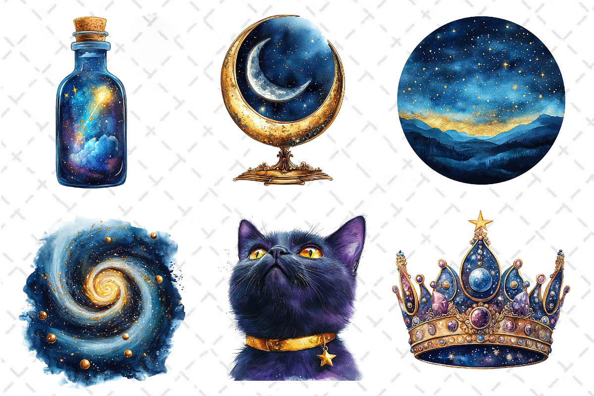Midnight Reverie Clipart PNG, an Illustration by Dream Creation (Photo 4 of 5)