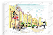 Series of streets with people, a Food Illustration by Laifalight (Thumbnail 4 of 5)