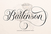 Bailenson, a Script Font by Pista Mova (Thumbnail 1 of 11)