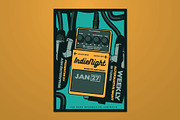 Guitar Pedal Indie Night Flyer, a Flyer Template by ashenterprise (Thumbnail 1 of 3)
