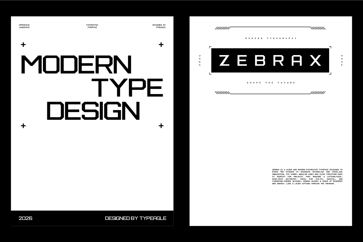 Zebrax - Futuristic Display Font, a Sans Serif Font by Typeagle (Photo 8 of 10)