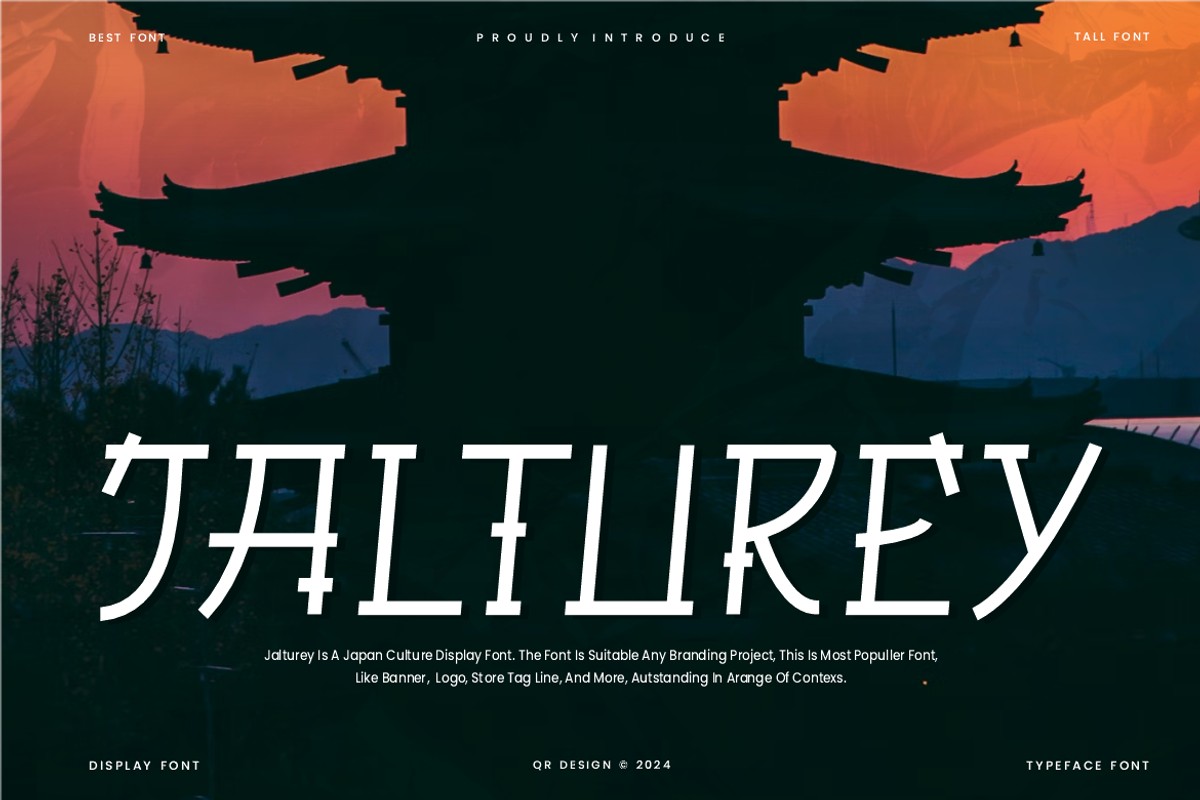 Jalturey - Japanese Fonts, a Serif Font by QR Design Studio (Photo 1 of 6)