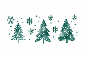 Green christmas tree with snowflakes, a Holiday Photo by MistyDay