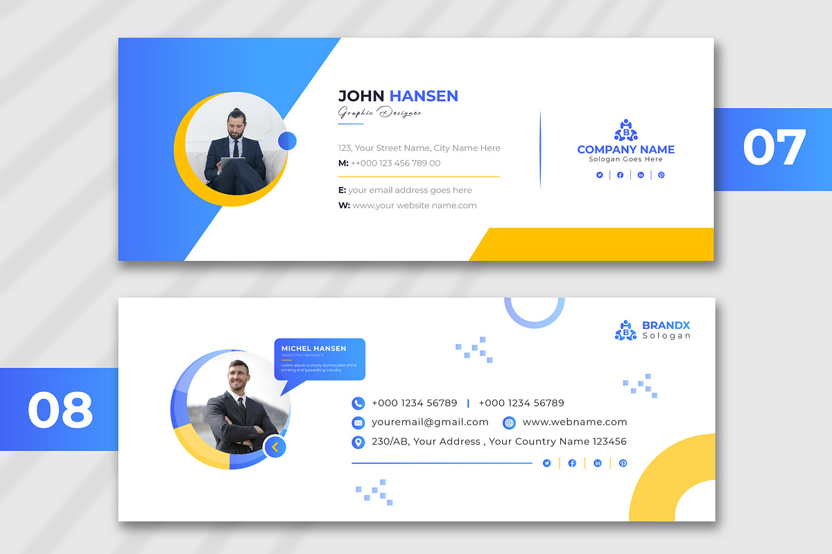 Modern Email Signature Template, a Templates & Theme by pixelcreatx (Photo 4 of 9)