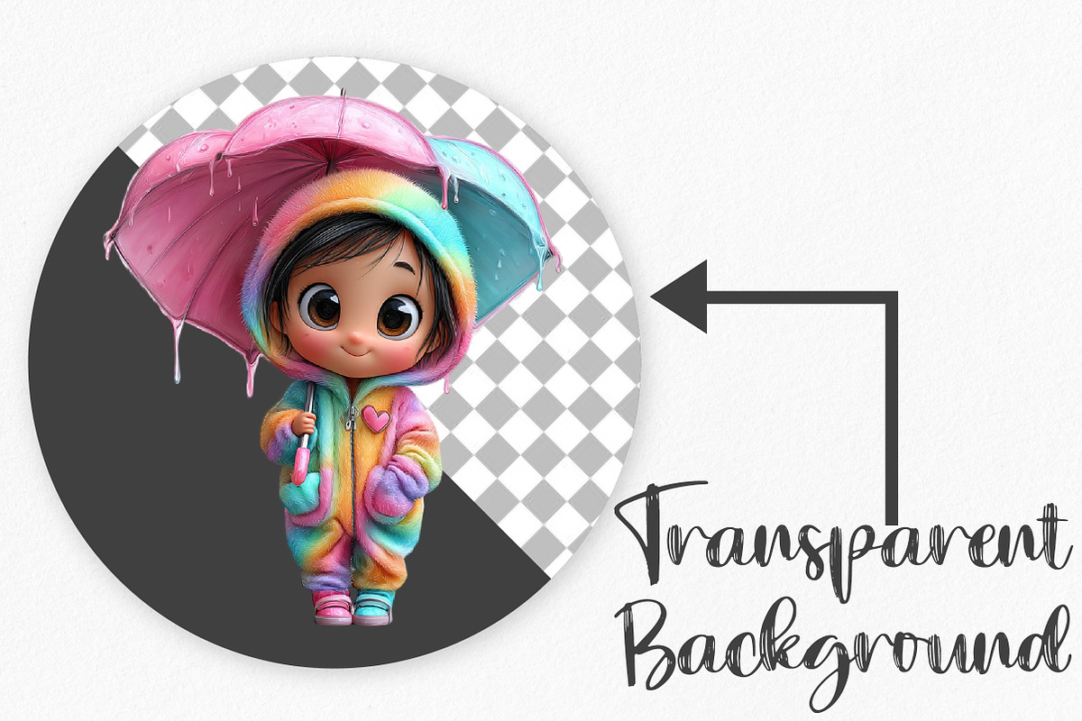 Watercolor Quirky Girl Clipart, an Illustration by Canvas Craft (Photo 2 of 6)
