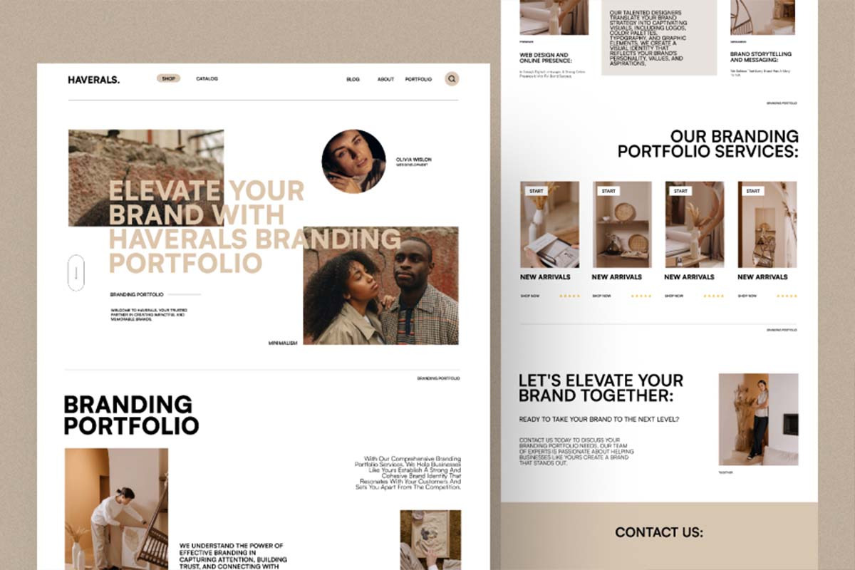 Haverals Branding Landing Page, an UI Kit Template by slidenotion (Photo 3 of 6)