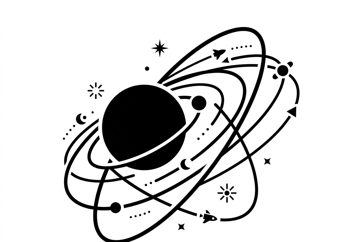 60 Planet Orbit Abstract Silhouette, an Empty State Illustration by Amazin_art (Photo 28 of 35)