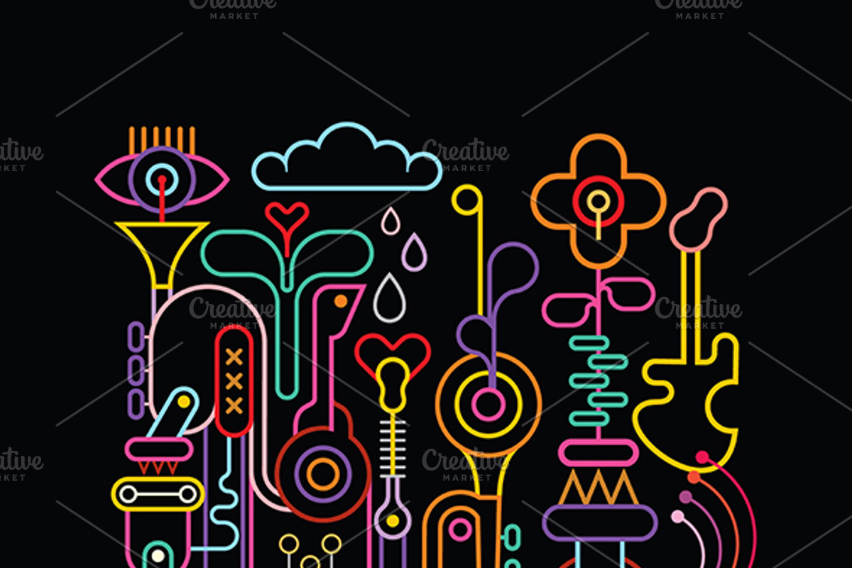 Abstract art vector composition, an Illustration by danjazzia