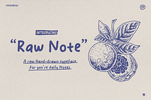 Raw Note Handwritten Note Font
