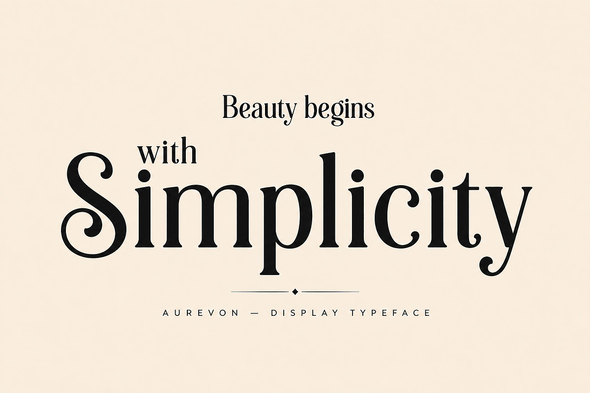 Aurevon – Elegant Serif Typeface, a Serif Font by Wow Magic (Photo 4 of 4)
