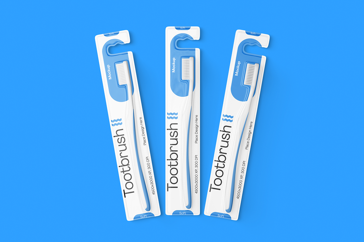 Toothbrush Packaging Mockup, a Packaging Mockup by DSNA Mockup
