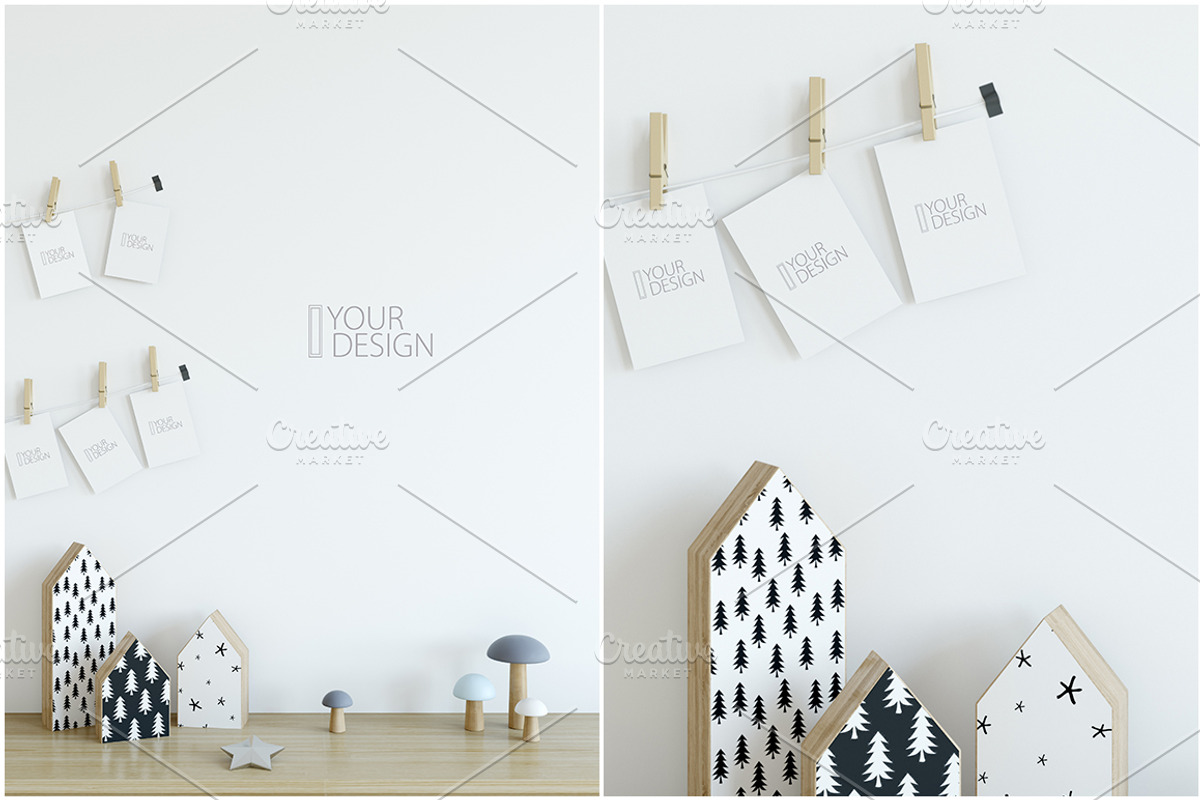 KIDS WALL & FRAMES Mockup Bundle - 3, a Print Template by Yuri-U (Photo 32 of 33)