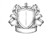 Hand-Drawn Heraldic Shield Vector, an Object Graphic by Creativeshirt (Thumbnail 10 of 10)