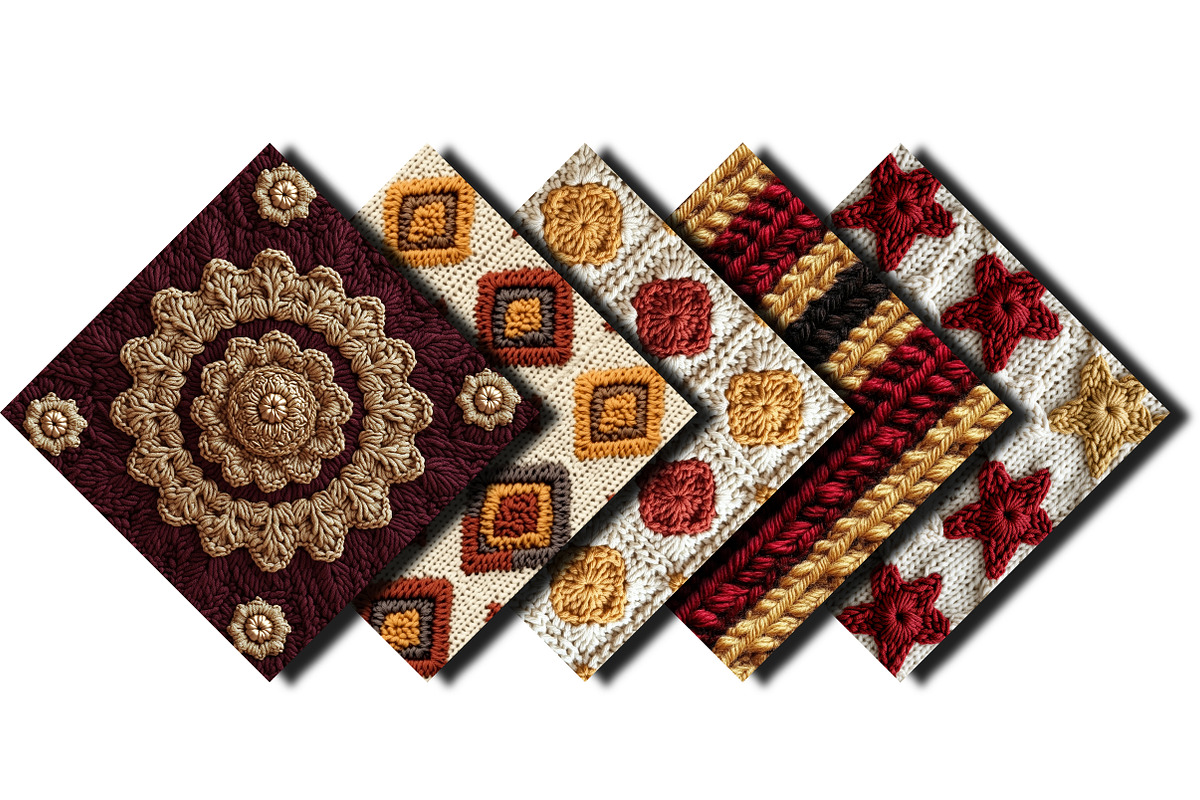 Crochet Patterns Clipart Bundle, an Illustration by Sublimation Artist (Photo 3 of 11)