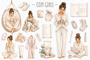 Cozy Home Clipart: 50 PNG Set, a Decorative Illustration by Whimsy Brush Studio (Thumbnail 3 of 7)