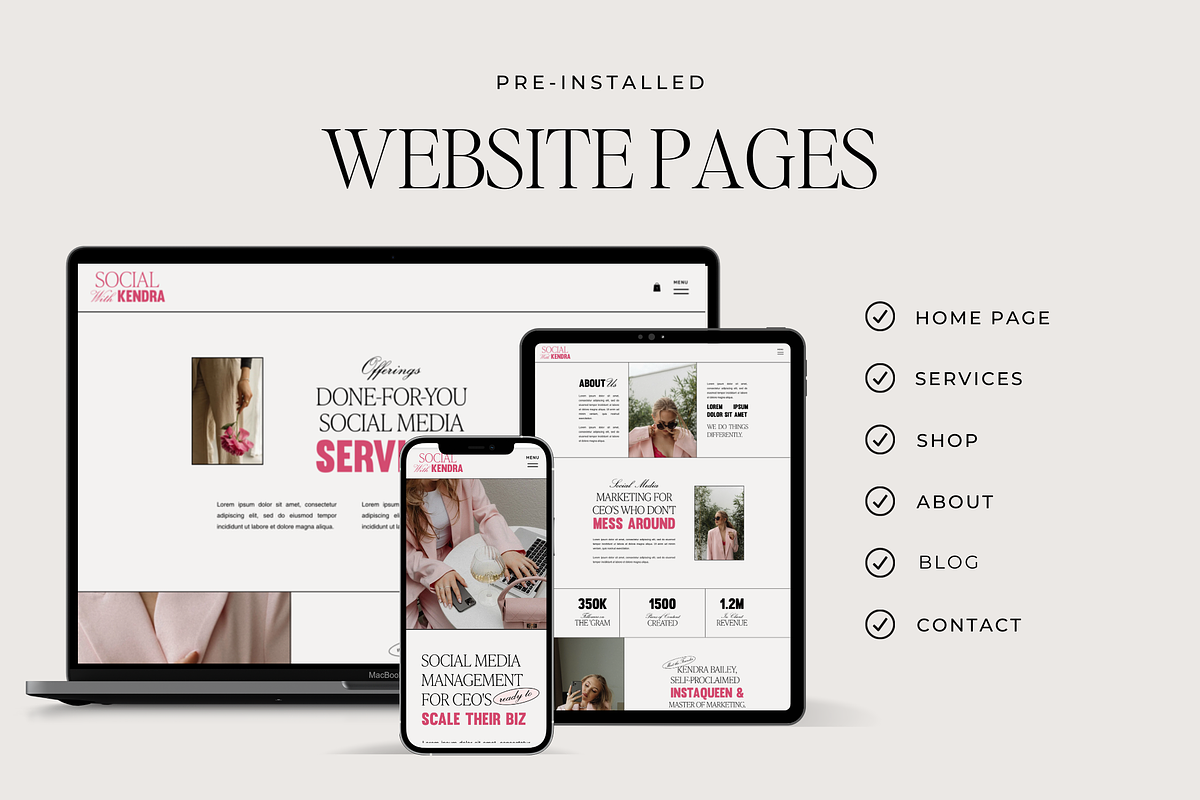 Website Template for Services, a Wix Template by Ton Rêve Design Studio (Photo 2 of 8)