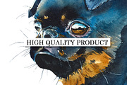 Watercolor dogs. Different Breeds, an Animal Illustration by Budogoshch (Thumbnail 3 of 6)