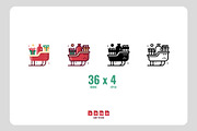 144 Christmas icons, a Solid Icon by Foxyard studio (Thumbnail 2 of 6)