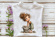 Summer Beach Girl Clipart, a Seasonal Illustration by OK Design (Thumbnail 5 of 6)