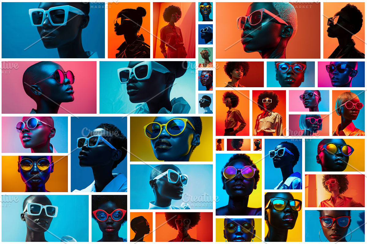 109 Fashion models in sunglasses, a Beauty & Fashion Photo by Handmadefont (Photo 2 of 113)