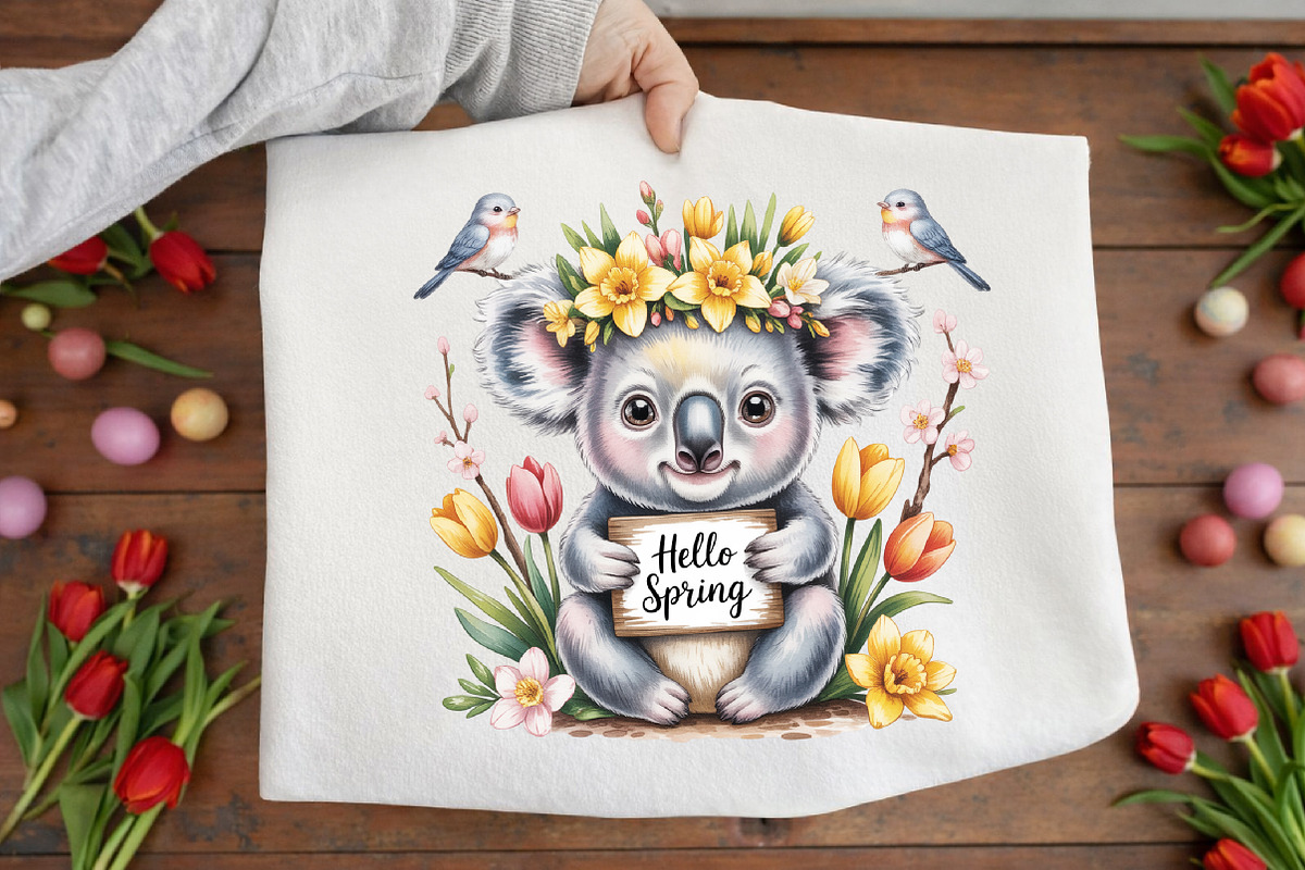Animal Hello Spring PNG, an Illustration by DreamArtGraphic (Photo 2 of 4)