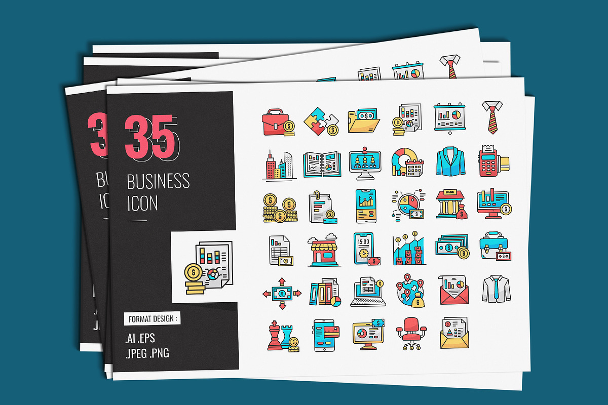 Business Icon Design, a Duotone Icon by shin_std