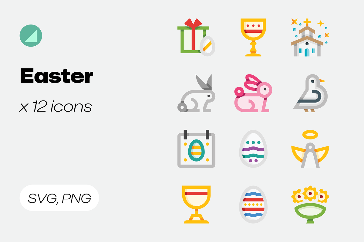 Basicons / Holidays / Easter Icons, a Duotone Icon by Danil Polshin