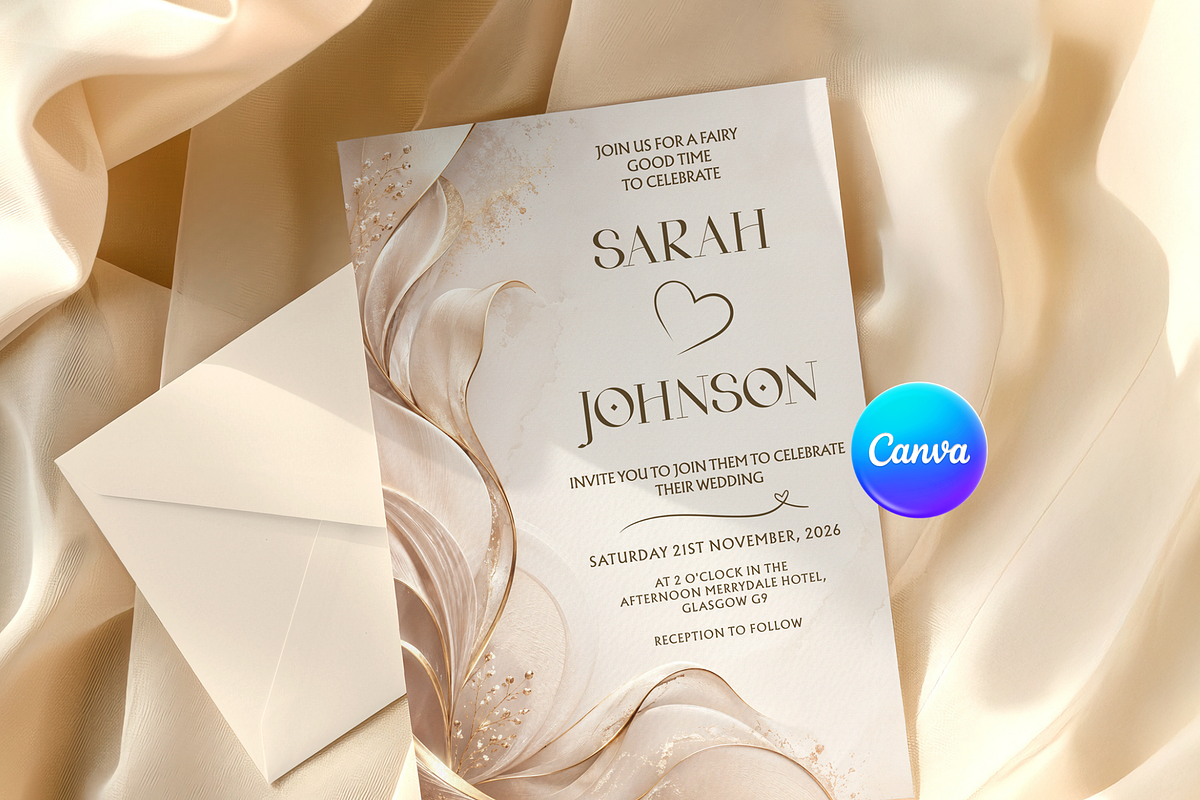 Elegant Wedding Invitation Template, an Invitation Template by InvitingStorys (Photo 1 of 11)