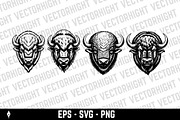 Bison or buffalo head, an Animal Illustration by Vectorhight (Thumbnail 1 of 3)