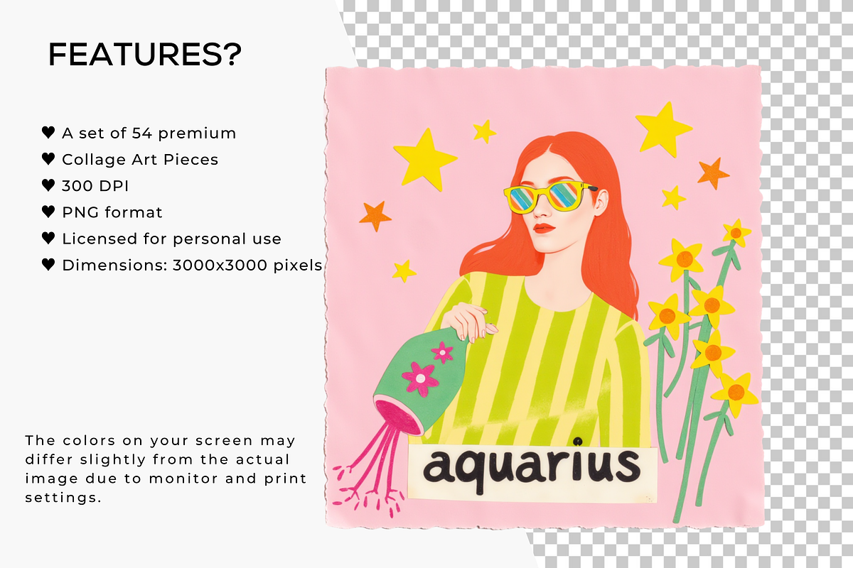 Aquarius Collage Girls, a Person Illustration by Jakayla Digital Co (Photo 3 of 9)