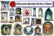 Halloween Spooky Window Clipart, an Illustration by Design Market (Thumbnail 1 of 3)
