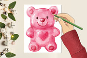 Kawaii Candy Clipart, a Seasonal Illustration by CitraGraphics (Thumbnail 5 of 6)