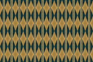 Repeating Geometric Gold Dark Teal, a Pattern Graphic by Mightyfire