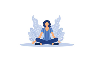 the concept of meditation,, a Work Illustration by alwie99d