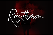 Rasthmon - Brush Font, a Script Font by tebaltipislab (Thumbnail 1 of 13)