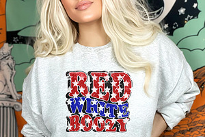 Red White Boozy Retro PNG