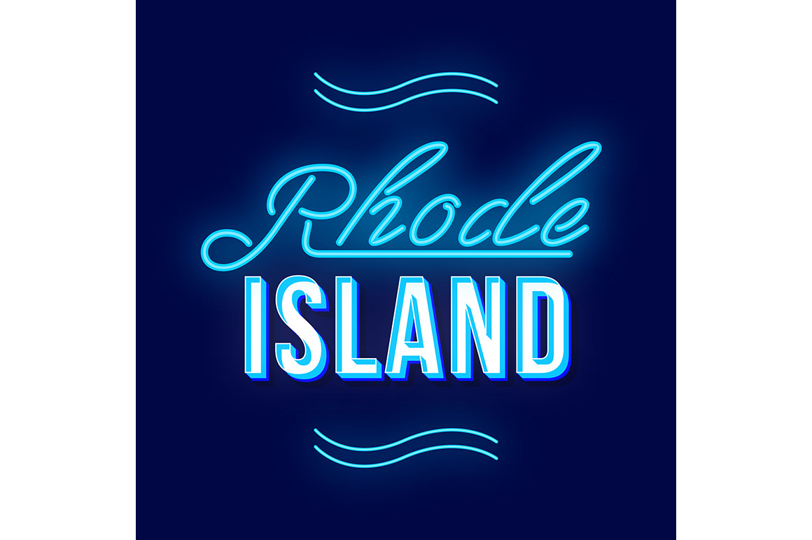 Rhode Island vintage lettering, a Templates & Theme by IMG Visuals
