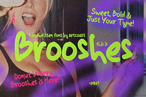 Brooshes Retro Handwritten Font