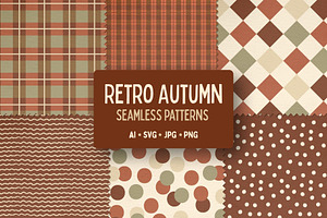 Retro Autumn Seamless Patterns