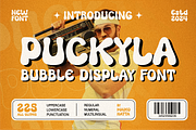 Puckyla - Bubble Display Font, a Sans Serif Font by MaikoHatta (Thumbnail 1 of 8)