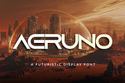 Aeruno - Futuristic Display Font, a Sans Serif Font by BlancaLab Studio (Thumbnail 1 of 7)