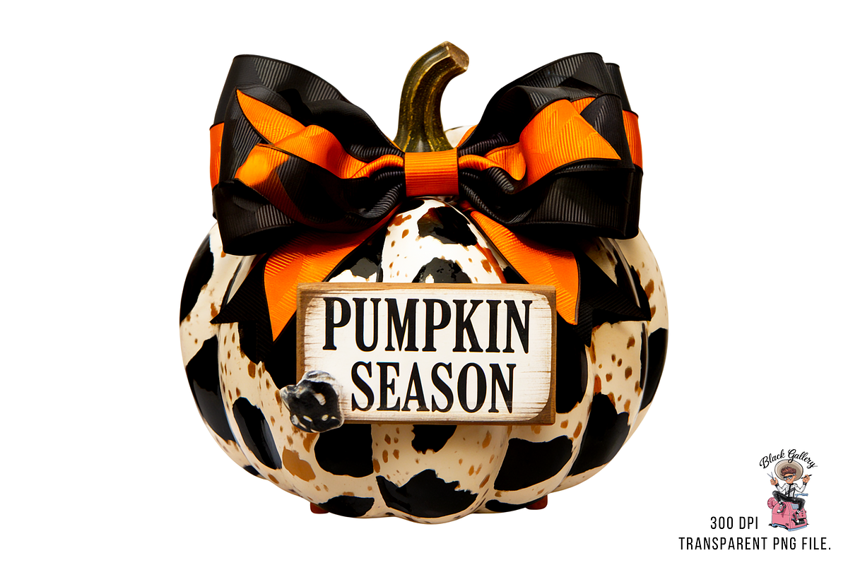 Cow Print Pumpkin Season PNG Bundle, a Graphic by Clipart Studio (Photo 4 of 11)