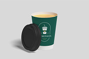 Paper Coffee Cup Mockups | Caffeine, a Cups & Container Mockup by Compositing Studio (Thumbnail 11 of 20)