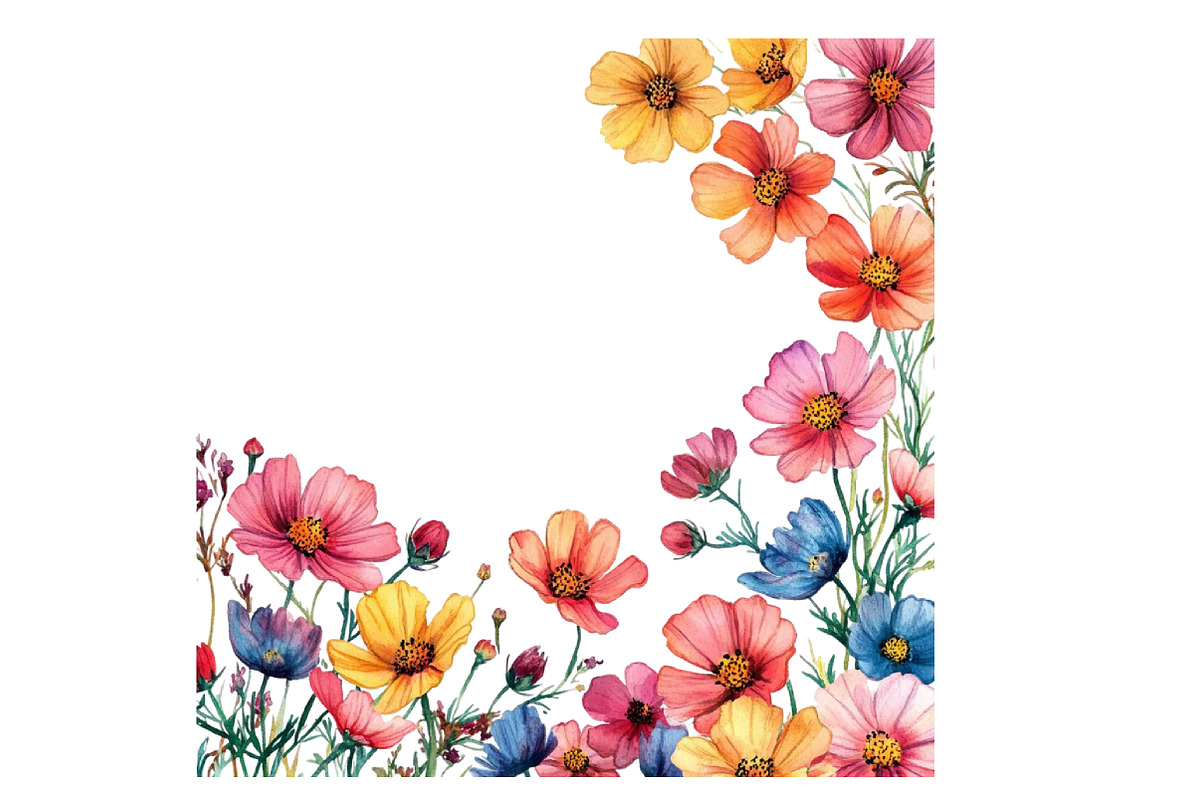 Cosmos Flower Bloom Clipart, an Illustration by Rose Art (Photo 7 of 7)