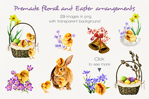 Happy Easter Watercolor Set