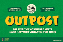 Outpost Retro Brush Font