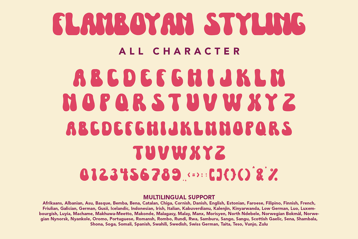 FlamboyanStyling - Groovy Retro Font, a Script Font by AQR Studio (Photo 7 of 9)