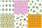 Watercolor cannabis, a Pattern Graphic by lenavetka87 (Thumbnail 2 of 3)