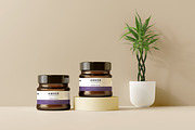 7 in 1 Amber Glass Cosmetic Bundle, a Cups & Container Mockup by pmvch (Thumbnail 30 of 106)